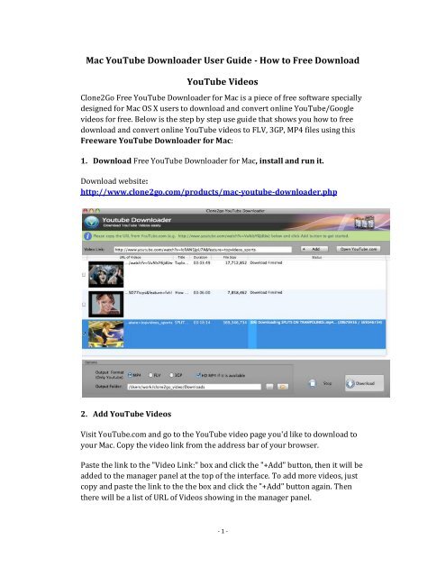 video download manager for mac os x